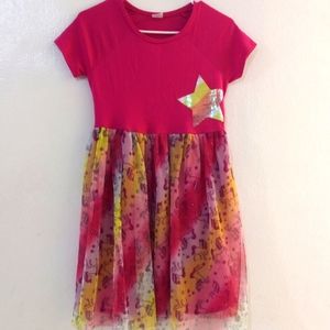Wonder nation Girl's Fuchsia Dress, Unicorns Design Size XL (14-16)